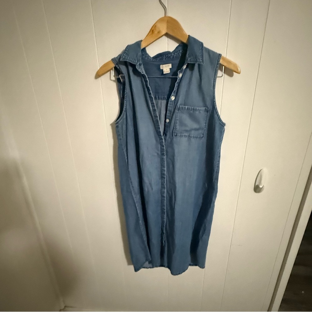 J. Crew Sleeveless Denim Mini Dress-SALE